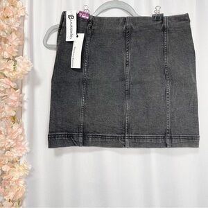 New Newbury Kustom denim black mini skirt
